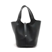 【HERMES】ピコタンロックPM/ヴェールフォンセ/シルバー金具 エルメス ピコタンロック18 PM トリヨンクレマンス ブラック