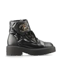 CHANEL ブラック長靴24サイズ CHANEL シャネル ロングブーツ G39620 X56326 レディース ラバー