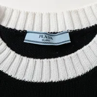 プラダ ライントリミング 半袖 ニット カットソー ジップアップ コットン 40 Amazon | [Prada] プラダ Tシャツ ラインストーン 三角ロゴ