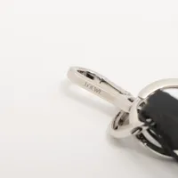 ロエベ GP×革 アナグラム チャーム ブラック シルバー レザー キーホルダー ロエベ GP×革 アナグラム チャーム ブラック シルバー レザー