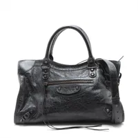 バレンシアガ シティ レザー ハンドバッグ 美品✨BALENCIAGA THE CITY 2way レザー ハンドバッグ