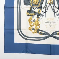 美品✨ エルメス カレ90 BRIDES de GALA スカーフ ネイビー HERMES エルメス カレ90 BRIDES de GALA ブリッド ドゥ ガラ