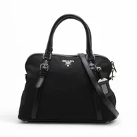 ✨美品・付属品完備✨プラダ ハンドバッグ 2way テスートゴーフル ナイロン プラダ テスート ナイロン×レザー 2WAYハンドバッグ ブラック 1BB912