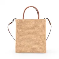 LOEWE  スタンダード A4 トートバッグ（ラフィア） LOEWE Standard A4 ラフィア トートバッグ ロゴ刺繍入り