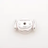ミキモト×クロムハーツ CHプラス パール ピアス K18(WG) 7.2g 約9.0mm