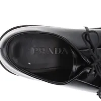 k*n様 PRADA DNC713プレーン トゥ レザー ドレスシューズ 38. ⭐️新品未使用⭐️ プラダ DNC713 ポストマンシューズ