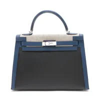 エルメス ケリー32 トワルアッシュベルリンヌ×スイフト ブルー