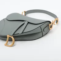 ディオール サドル レザー 2WAYショルダーバッグ ボディバッグ グレー クリスチャン・ディオール Christian Dior サドルショルダー