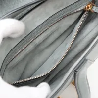 ディオール サドル レザー 2WAYショルダーバッグ ボディバッグ グレー クリスチャンディオール サドルバッグ レザー 2WAYショルダー