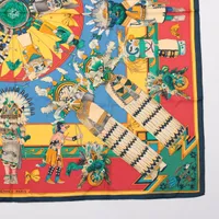 エルメス カレ90 Kachinas カチナ(未使用、実家保管品) 極美品 エルメス カレ90 KACHINAS カチナ hermes スカーフ