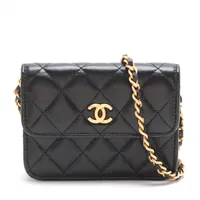 1点モノ シャネル ミニ マトラッセ ラム ショルダー バック 極美品】シャネル CHANEL マトラッセミニ チェーンショルダー
