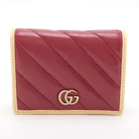 GUCCI グッチ/GGマーモント/コンパクトウォレット/レッド/456126/493***/Aランク/18【中古】 楽天市場】gucci 財布 ggマーモント（カラーレッド）（バッグ・小物