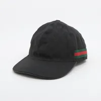 グッチ　ベースボールキャップ　ブラック　Lサイズ GUCCI ロゴ付き ナイロン ベースボールキャップブラック | GUCCI公式