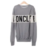 希少 MONCLER ナイロン ニット 切替 半袖ニット ホワイト 白 S 希少 美品】モンクレール MONCLER 長袖 ニット セーター ロゴ