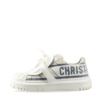 【未使用級】Dior-ID スニーカー ベルクロ ホワイト 35 1/2 保存袋 クリスチャンディオール DIOR-ID レザー スニーカー 35