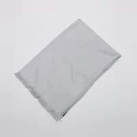 エルメス ニューリブリス ストール カシミヤ×シルク ライトグレー