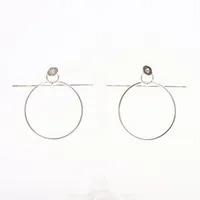 エルメス ループMM ピアス(両耳用) 925 12.1g シルバー AY015339