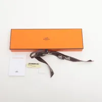 未使用品　HERMES ツイリーANIMAPOLIS アニマポリス　オレンジ エルメス ツイリー ANIMAPOLIS アニマポリス スカーフ シルク