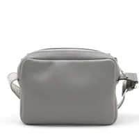 LOEWEミリタリーメッセンジャー⭐︎グレー⭐︎ ロエベ ミリタリーメッセンジャーバッグ レザー ショルダーバッグ