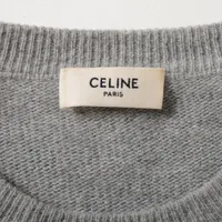 国内正規 CELINE セリーヌ 2A11V402P ウール x カシミヤ ロゴ アスレチックセーター/ トップス XS アイボリー レディース CELINE - セリーヌ 【国内正規】2A11V402P ウール x カシミヤ