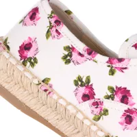 PRADA スニーカー エスパドリーユ 花柄 プラダ レザー×ファブリック スニーカー 35.5 レディース