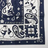 エルメス カレ55 Animaux Bandana アニマル バンダナ スカーフ