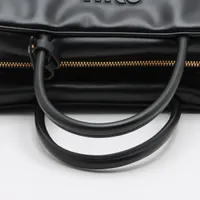AMBUSH ★ ロゴ レザー ハンドバッグ / 5色 ミュウミュウ ロゴ レザー ハンドバッグ ブラック 5BB117