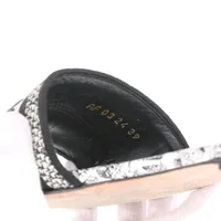 専用Christian Dior レディースサンダル39 ブラック保存袋 クリスチャンディオール Dway レザー×ファブリック サンダル 39