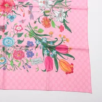 グッチ スカーフ シルク ピンク 760711 A3576097｜中古ブランド品