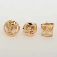 【新品】ルイヴィトン　ピアス　ゴールド　M00395 片耳　モノグラム　オシャレ ヴィトン M00395 ピアス クレイジー イン ロック LE0275 ピアス