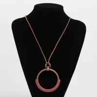 エルメス ループグラン ネックレス アルミニウム×レザー