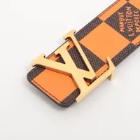 ヴィトン M8461 ダミエ ポップ ベルト LV イニシャル LN4233
