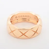 【美品】シャネル　CHANEL　ココクラッシュリング　ミディアム　WG　T50 美品】シャネル CHANEL ココクラッシュリング ミディアム WG T50