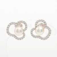 タサキ チャンツ パール ダイヤ ピアス 750(WG) 6.6g 0.24 0.24