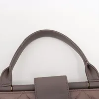 VINTAGE シャネル 2wayトートバッグ カーフスキン ブラウン シャネル マトラッセ ヴィンテージカーフ 2WAYトートバッグ