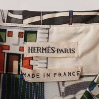 エルメス マルジェラ期 シルク シャツ 40 レディース マルチカラー