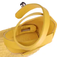 エルメス ティポリ レザー ウェッジソールサンダル 37