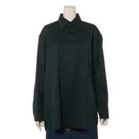 JIL SANDER ダークグリーン 長袖シャツ ジルサンダー ウール シャツ 32 レディース グリーン JSPR601905