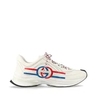 グッチ GUCCI RUN レザー スニーカー 8 1/2 メンズ ホワイト 721111 