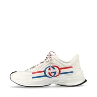 グッチ GUCCI RUN レザー スニーカー 8 1/2 メンズ ホワイト 721111 