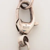 美品✨　グッチ　ネックレス　アラベスク　キー　ダブルG 燻　シルバー　925 GUCCI グッチ ダブルGキー アラベスク ネックレス ag925