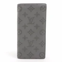 美品　ルイヴィトン　モノグラムシャドウ　ブラザ　長財布　M81335　RFID ヴィトン モノグラムシャドウ ポルトフォイユブラザ M81335 グレー 長