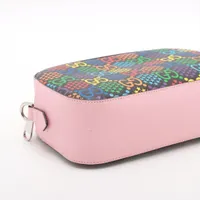 グッチ GGサイケデリック PVC×レザー ショルダーバッグ マルチカラー