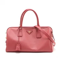 人気モデル✨PRADA サフィアーノラクス　2wayハンドバッグ プラダ サフィアーノラクス レザー 2WAYハンドバッグ ピンク