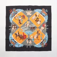 エルメス　スカーフ カレ90 Cheval Jurc シルク エルメス カレ90 Cheval Turcトルコの馬 シルク スカーフ