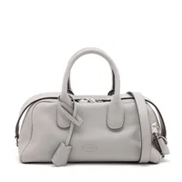 トッズ ダルセナ スモール レザーバッグ ロゴ グレー トッズ ダルセナ スモール レザーバッグ ロゴ グレー (TOD'S