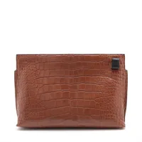 LOEWE ブラウン レザー バングル