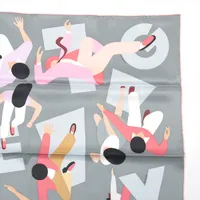 美品 エルメス カレ70 ジーンケリーへのオマージュ グレー スカーフ タグ付 エルメス カレ70 ジーンケリーへのオマージュ スカーフ シルク