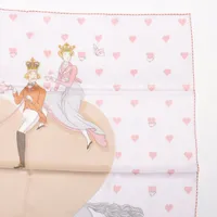 美品✨エルメス　カレ70　ピンク　箱付き エルメス カレ70 Grand Manege Bandana Love スカーフ シルク
