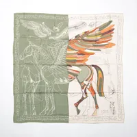 RENE ペガサスデザイン シルクスカーフ 約97×96 ROPE'｜【4 ARTIST for ROPE'】コラボ シルクスカーフ/Sサイズ
